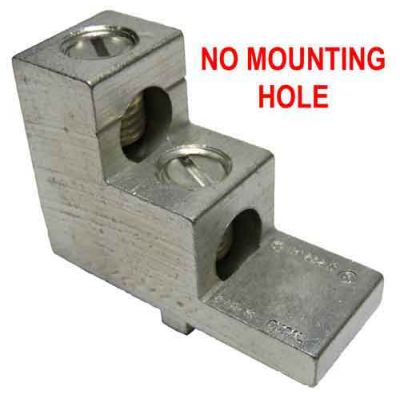 2S2/0-TP-STK-BLANK-SLT No Mounting Hole (2/0-14 AWG) Dual Wire Stacker Lug